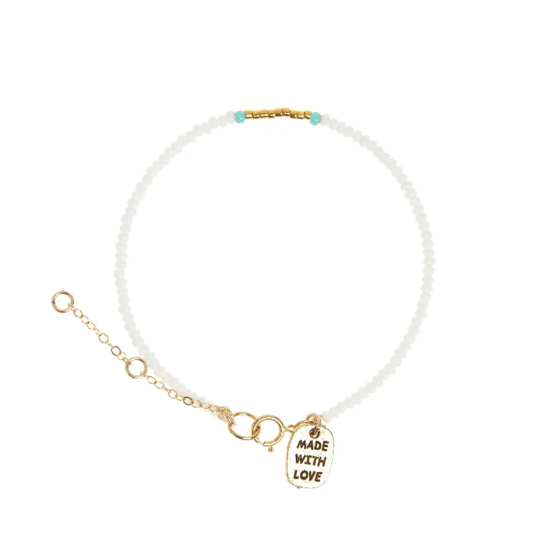 women anniversary bracelets -Endito Bracelet - TURQUOISE/WHITE/GOLD