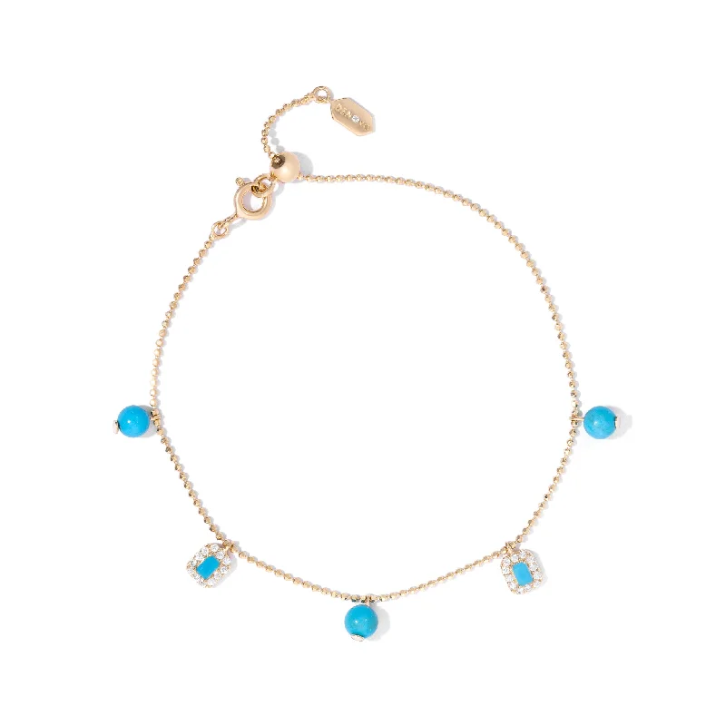 women stacking bracelets -Azure Turquoise Bracelet