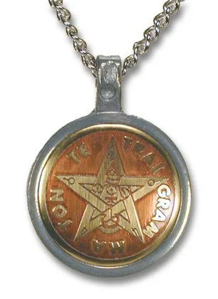 women elegant necklaces -Tetragrammaton Pentagram Pendant Necklace