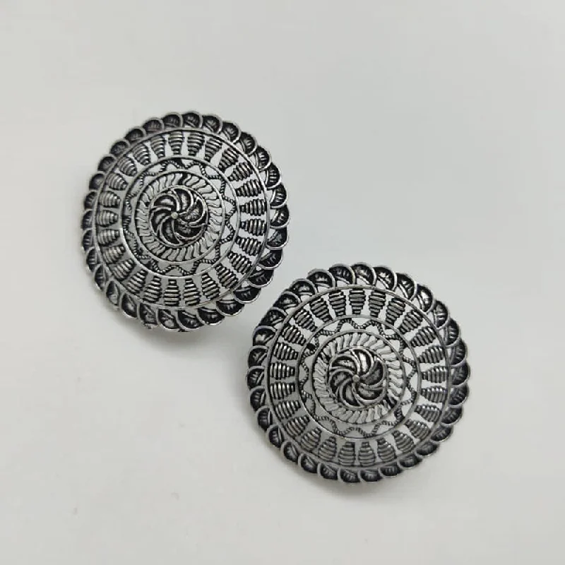 women teardrop earrings -Manisha Jewellery Oxidised Plated Studs Earrings