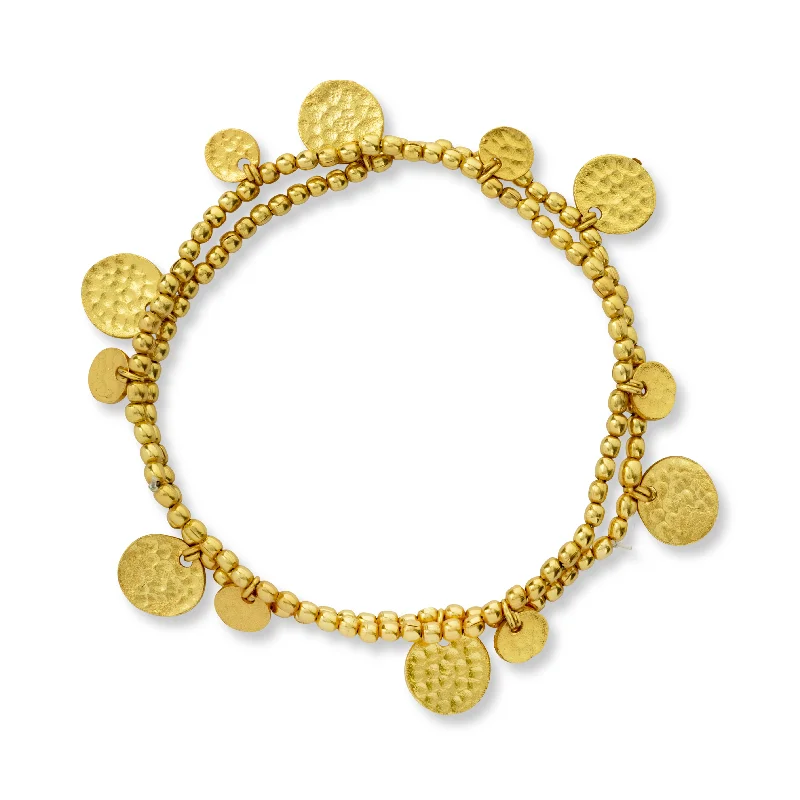 women diamond bracelets -Libra Gold Coin Bracelet