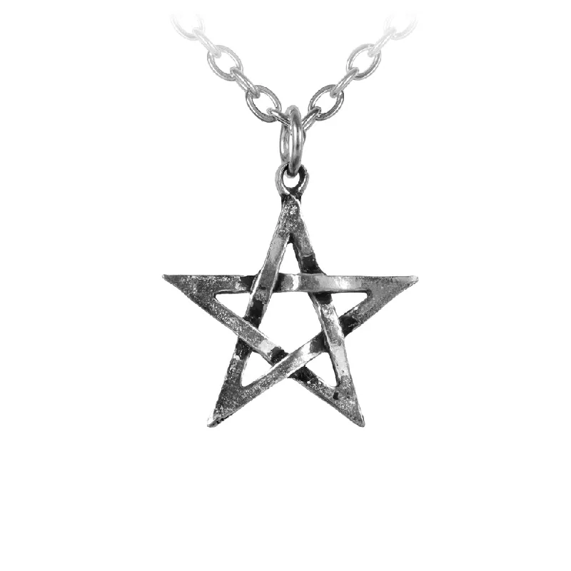 women lock necklaces -Classic Pentagram Pendant Alchemy Gothic Necklace