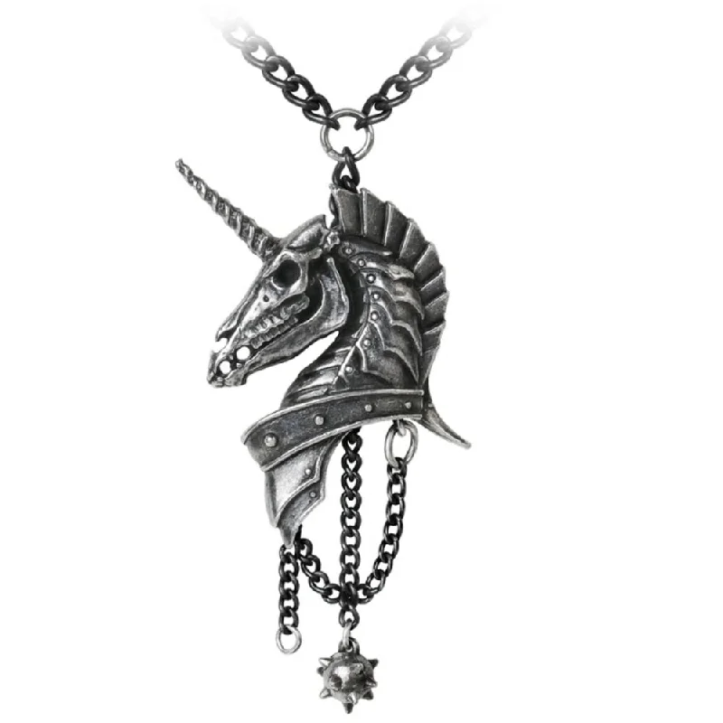 women vintage necklaces -Geistalon Pendant Unicorn Skeleton Necklace by Alchemy Gothic