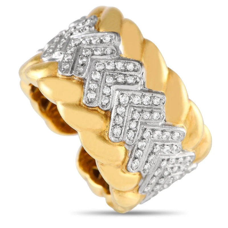 women birthstone rings for engagement -LB Exclusive  18K Yellow Gold 0.90 ct Diamond Ring MF05-052024