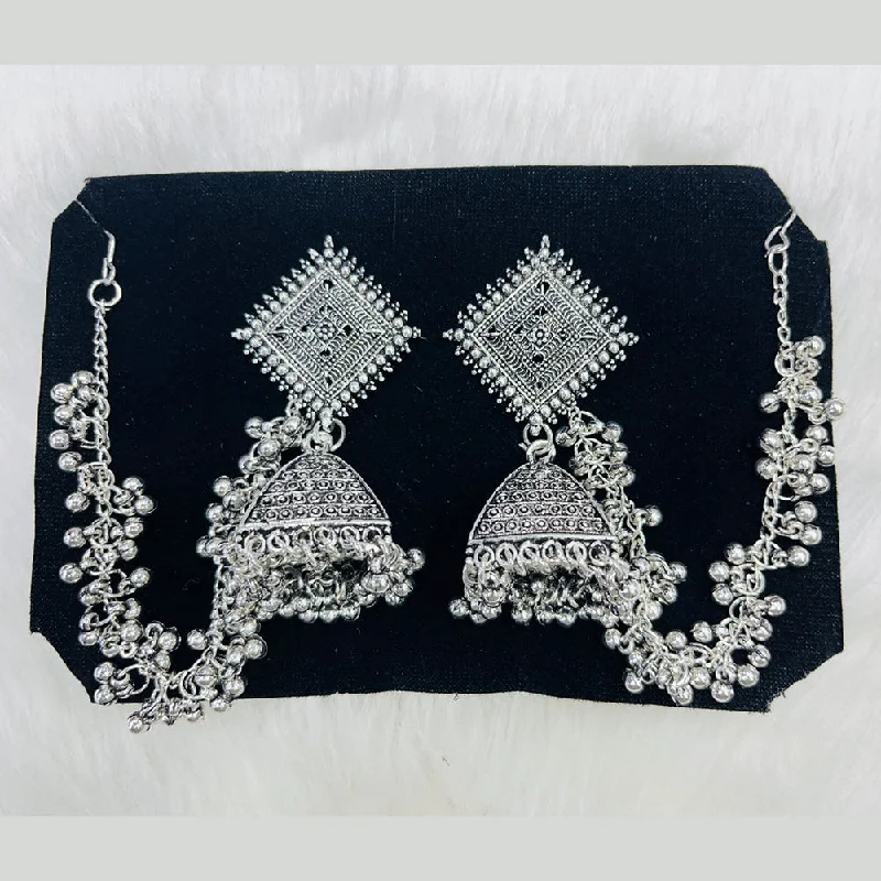 women long dangling earrings -Manisha Jewellery Oxidised Plated Kanchain Jhumki Earrings