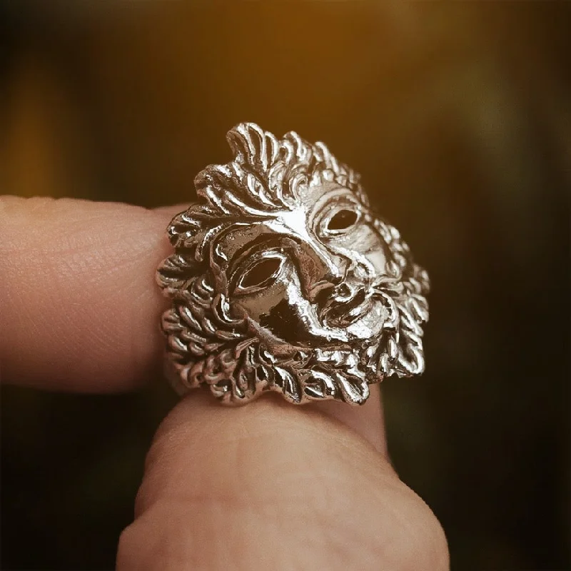 women men’s rings -Green Man Ring