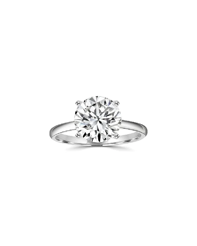 women birthstone engagement rings -3 Carat Round Shape Diamond Ring