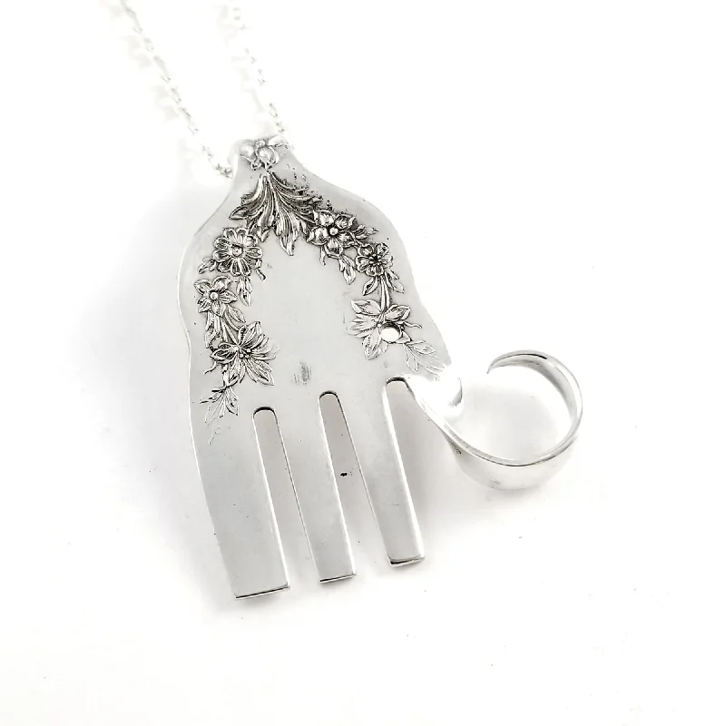 women silver chain necklaces -Rogers Beauty Elefork Necklace