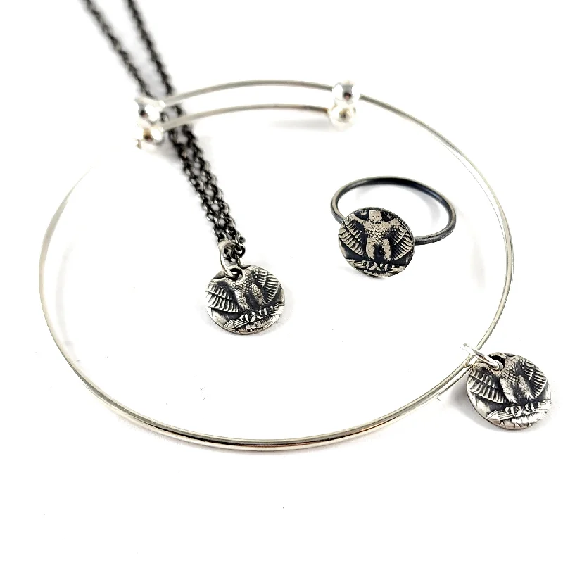 women flower necklaces -90% Silver 1992-98 Quarter Punch Out Jewelry - Necklace, Bracelet or Stacking Ring