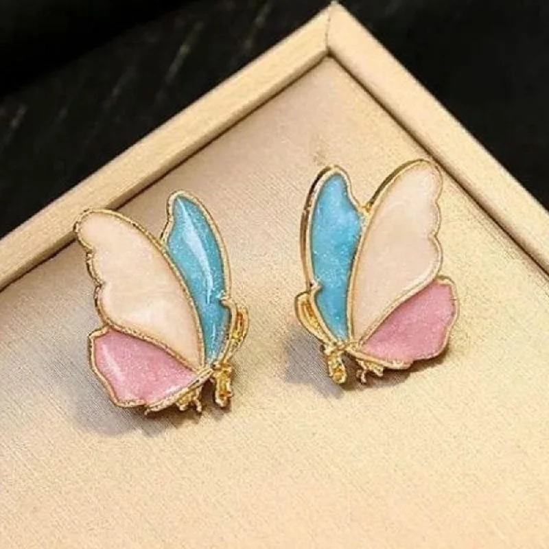 women large stud earrings -VF Collection Gold Plated Studs Earrings