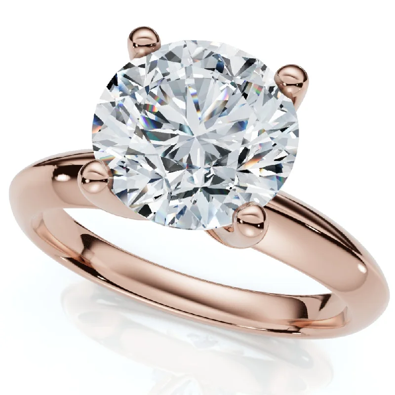 women luxury halo engagement rings -Certified 2.60Ct Solitaire Diamond Engagement Ring Gold or Platinum Lab Grown