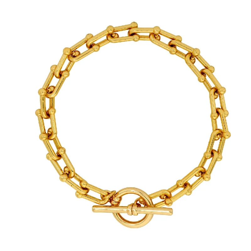 women charm bracelets -London T-bar Gold Bracelet