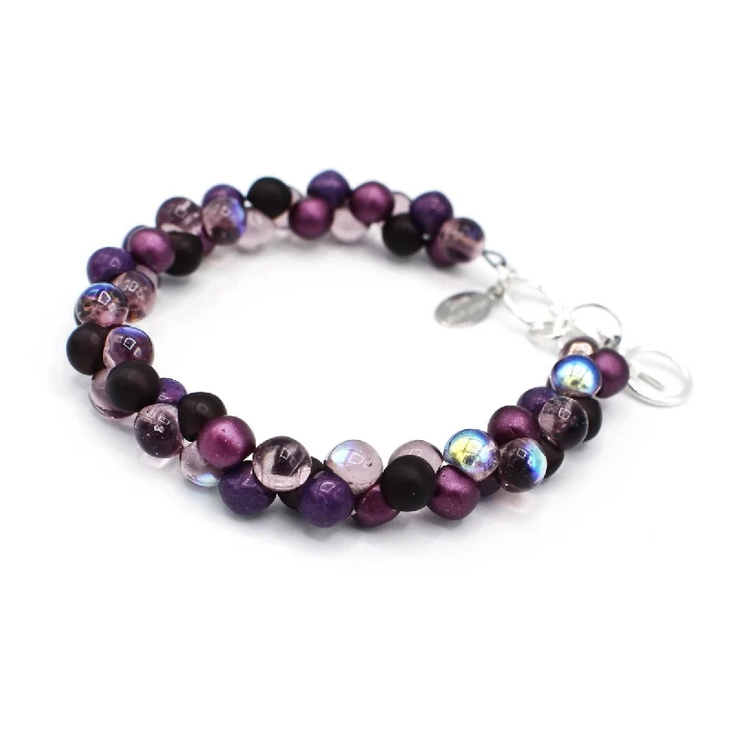 women statement bracelets -Purple Bubble Bracelet