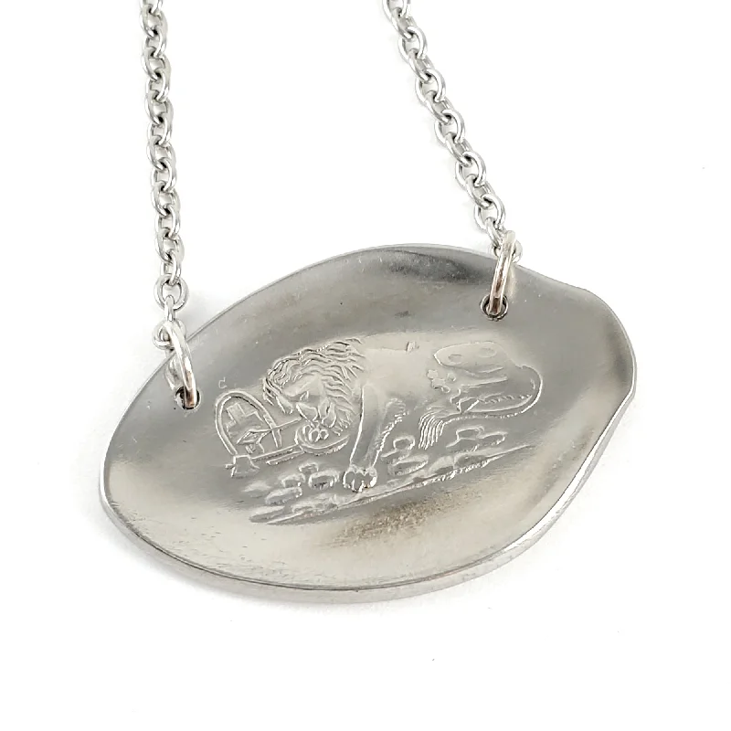 women matching necklaces -Rolex Lucerne Lion Stainless Steel Spoon Necklace