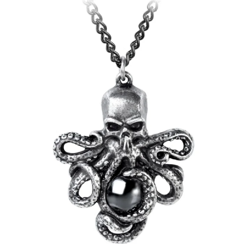 women butterfly necklaces -Mammon of the Deep Pendant Octopus Necklace by Alchemy Gothic