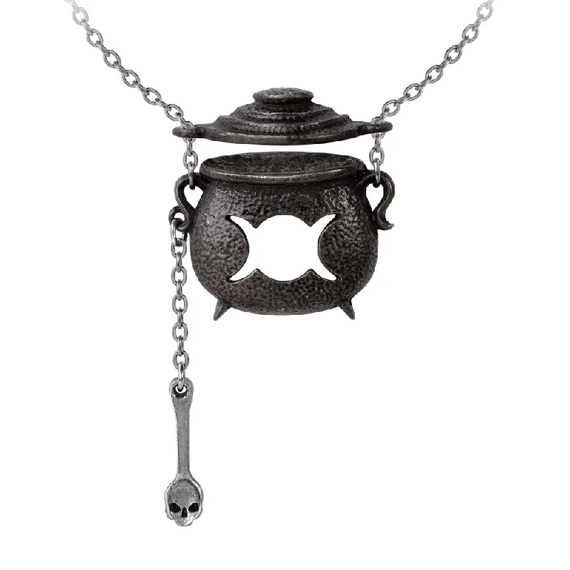 women emerald necklaces -Witches Cauldron Necklace by Alchemy Gothic