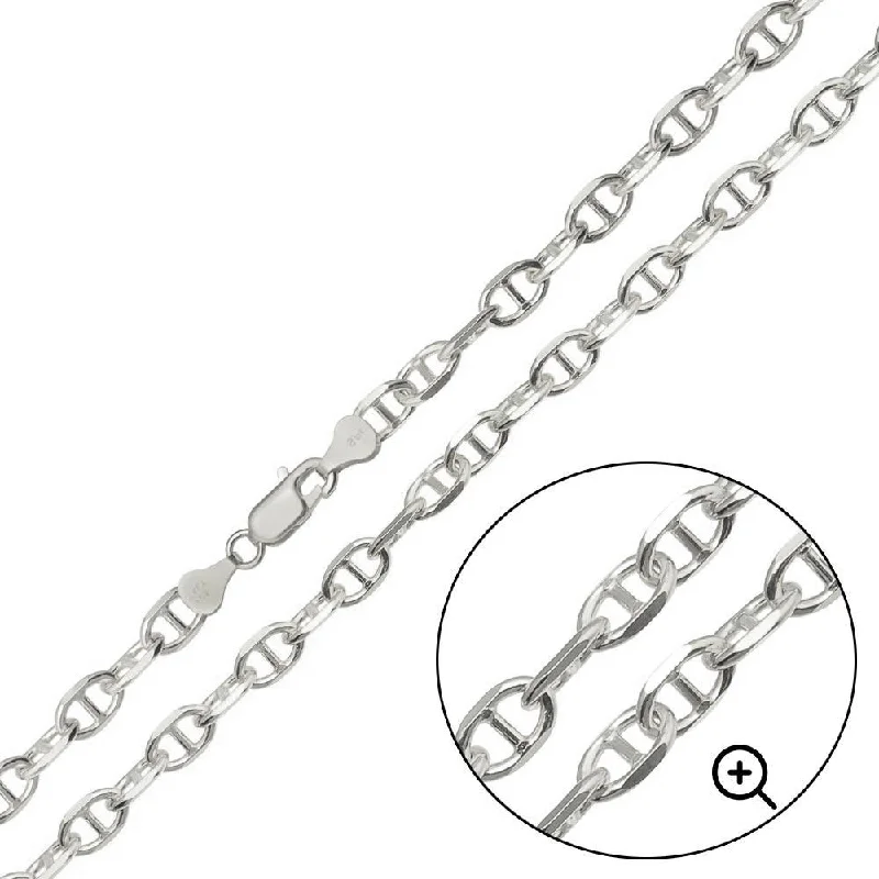 women diamond bracelets -925 Sterling Silver Cross Marina 6mm Chain or Bracelet - CH656 SL