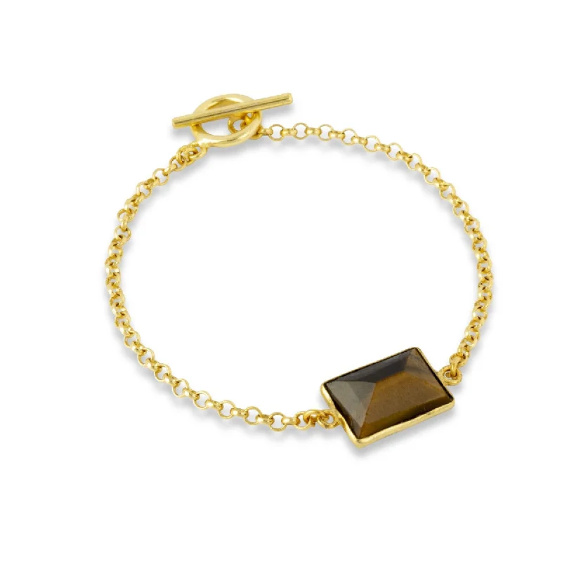 women statement bracelets -Freya Tiger's Eye Bracelet