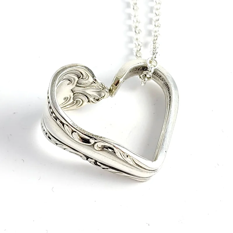 women elegant necklaces -Oneida Chalice Floating Heart Spoon Necklace