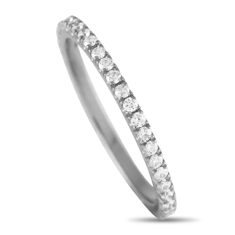 women diamond ring engagement sets -LB Exclusive 18K White Gold 0.44ct Diamond Eternity Band Ring MF12-100124