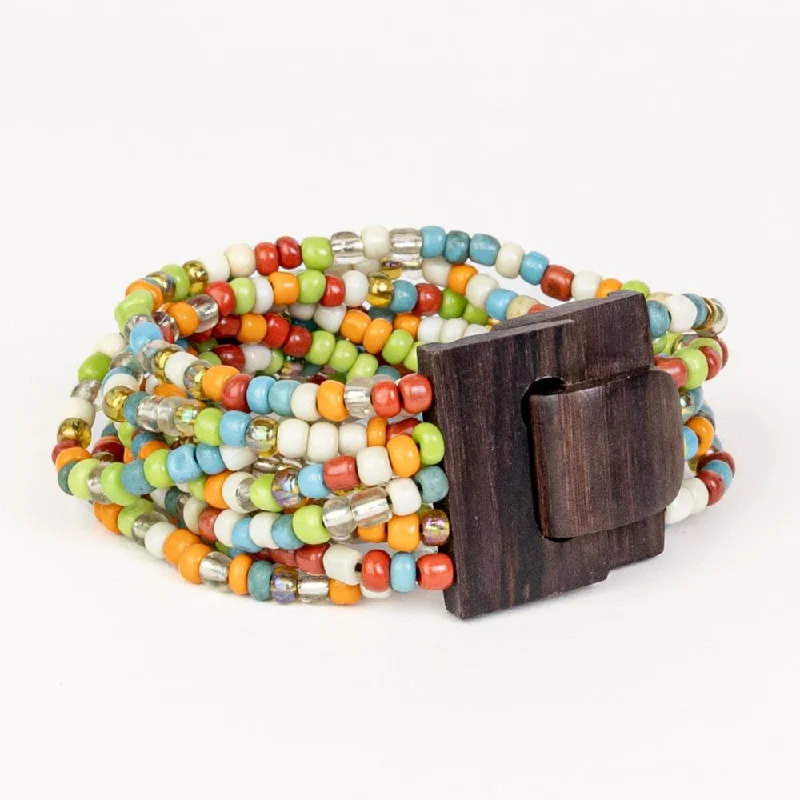 women minimalist bangles -Mini Wood Buckle Bracelet