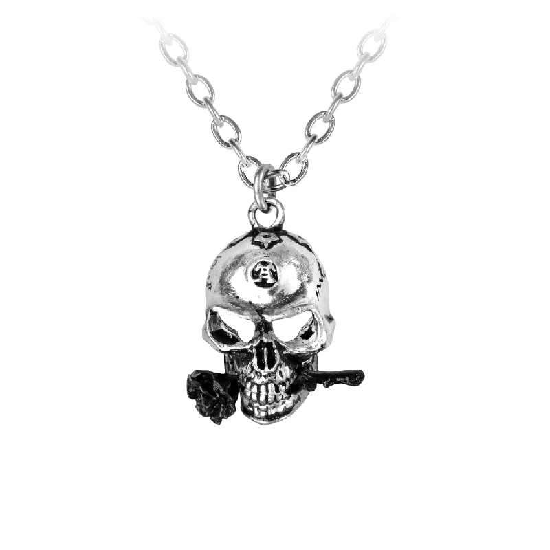 women round pendant necklaces -The Alchemist Skull Necklace by Alchemy Gothic