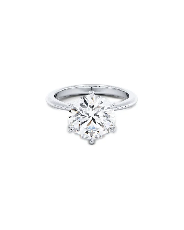 women eternity engagement rings -2 Carat Round Shape Diamond Ring