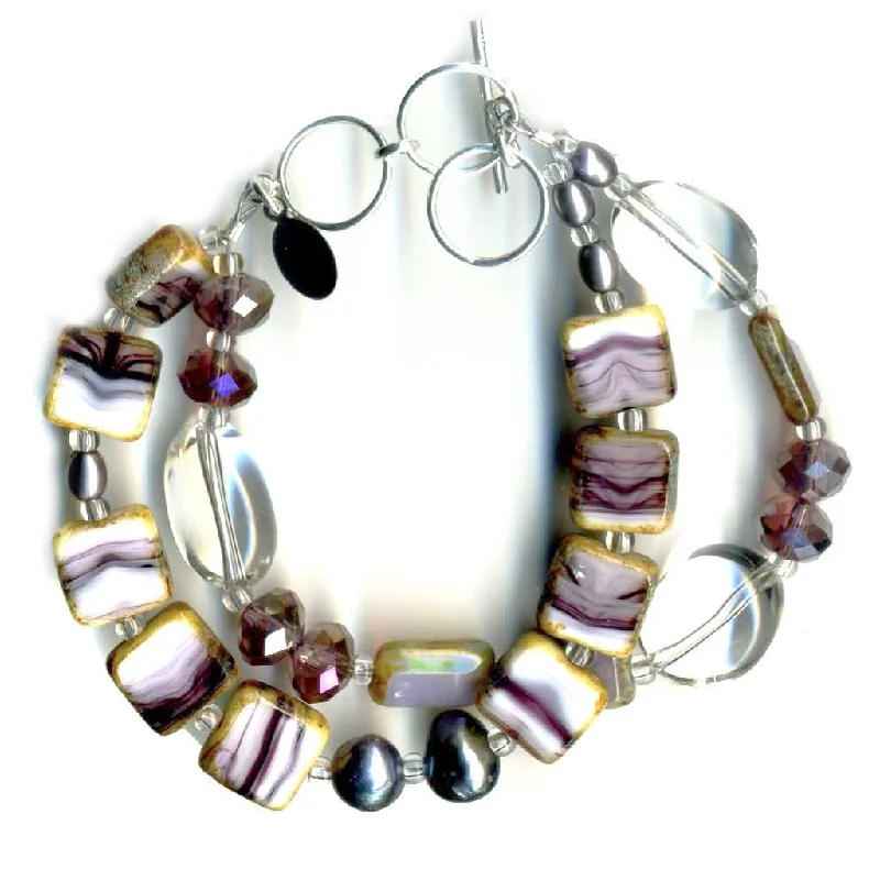 women art deco bracelets -Wampalyke Medley 2-Strand Bracelet