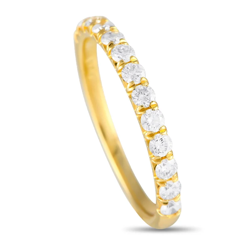 women double band engagement rings -LB Exclusive 14K Yellow Gold 0.54ct Diamond Ring MF24-100124