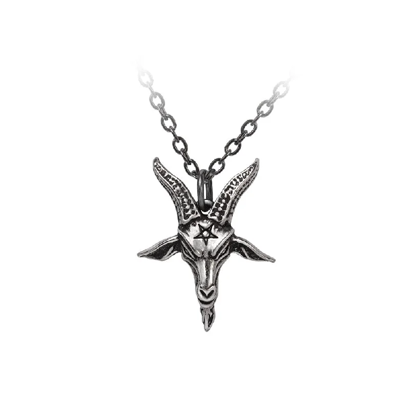 women bridal gold necklaces -Templars Bane Baphomet Pendant Necklace by Alchemy Gothic