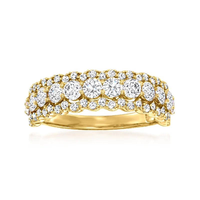 women moissanite engagement rings -Ross-Simons Diamond Ring in 14kt Yellow Gold