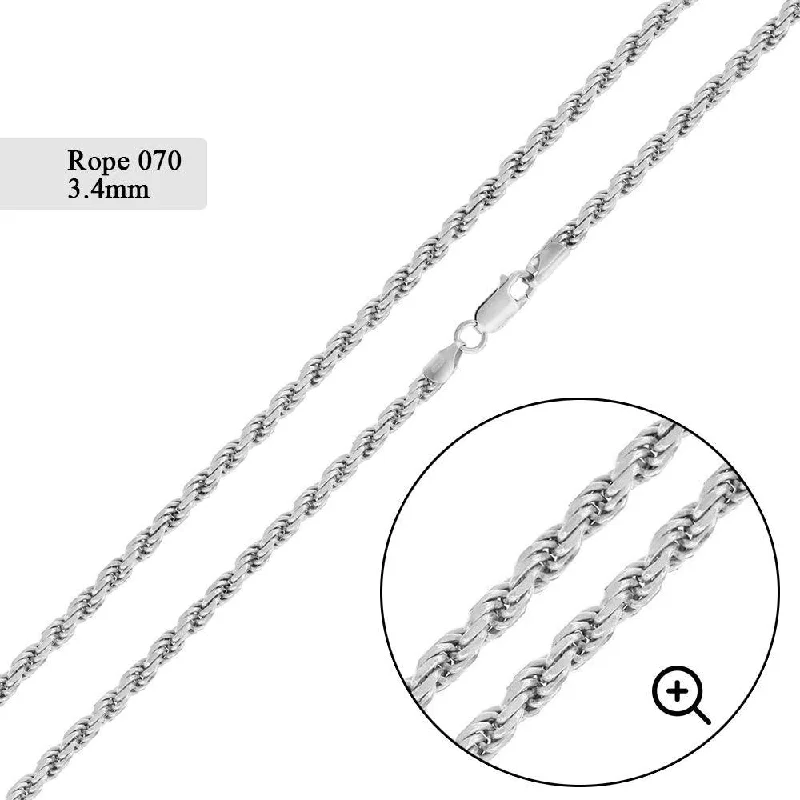 women stack bracelets -Rope 070 Chain or Bracelet 3.4mm - CH527