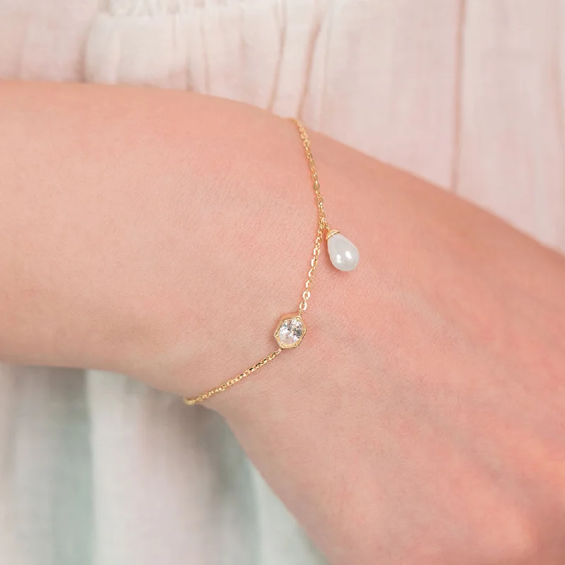 women multi-strand bracelets -Pearl Prism Bracelet