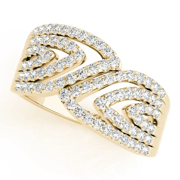 women men’s rings -18kt Yellow Gold Fashion Diamond Ring (1/2 ctw)