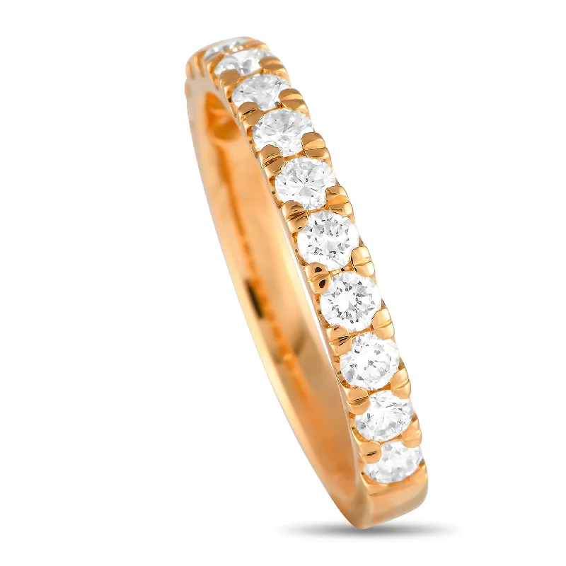 women classic solitaire diamond engagement rings -LB Exclusive 14K Rose Gold 0.78ct Diamond Ring  MF28-100124