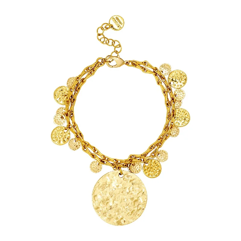 women minimalist bangles -Spice Court Gold Bracelet