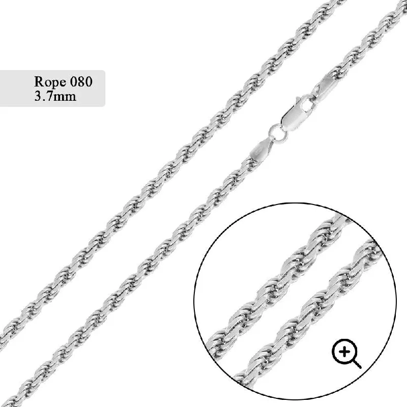 women custom gemstone bracelets -Rope 080 Chain or Bracelet 3.7mm - CH528