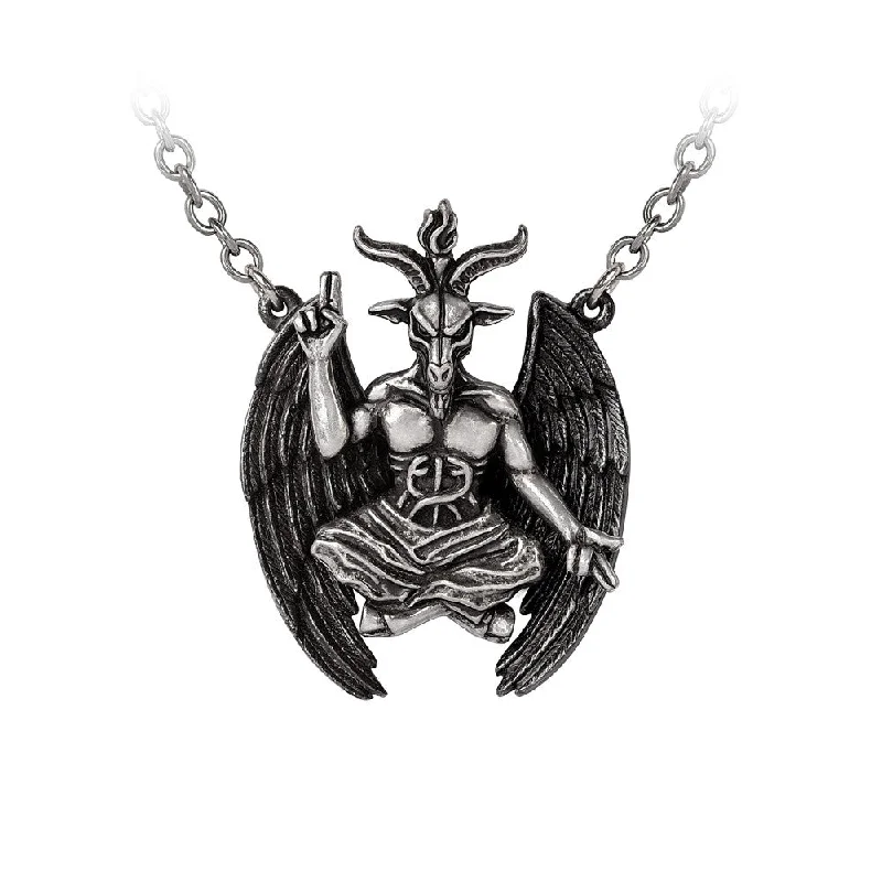 women chunky necklaces -Personal Baphomet Necklace by Alchemy Gothic