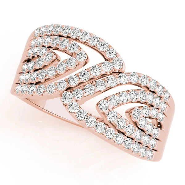 women sapphire and diamond rings -18kt Rose Gold Fashion Diamond Ring (.50 ctw)