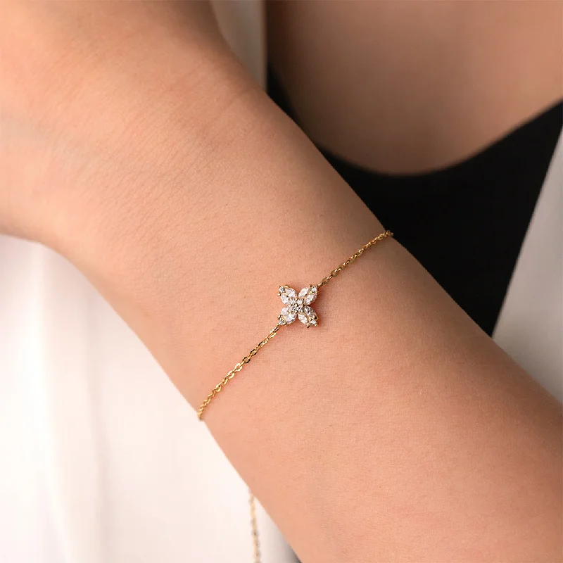 women engraved bangle bracelets -Blossoming Beauty Bracelet