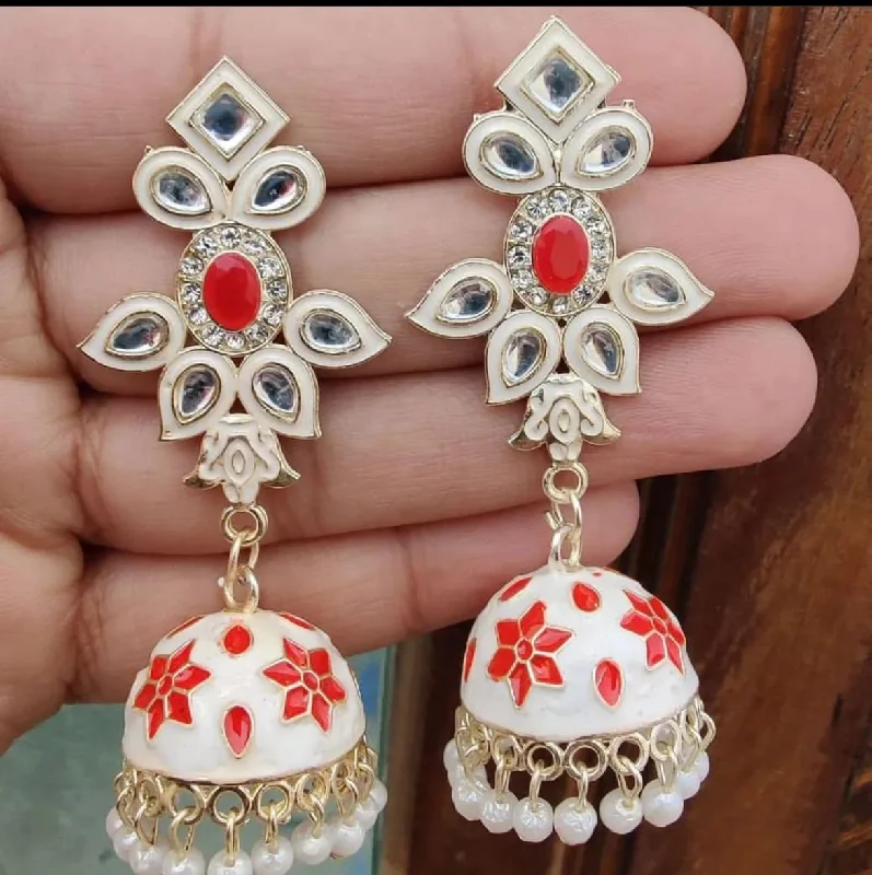 women fancy earrings -Vaishnavi Fashion Meenakari Dangler Earrings