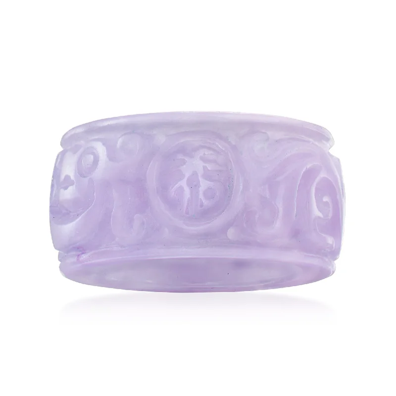 women luxury halo engagement rings -Ross-Simons Lavender Jade "Good Fortune" Ring