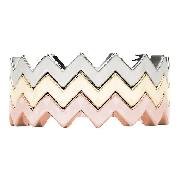 women engagement rings -ZigZag Stackable Rings