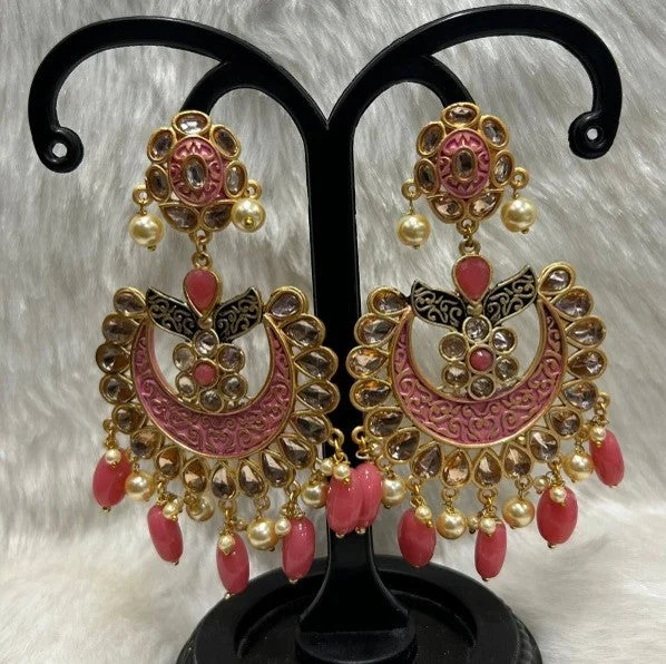 women elegant earrings -Infinity Jewels Gold Plated Dangler Earrings