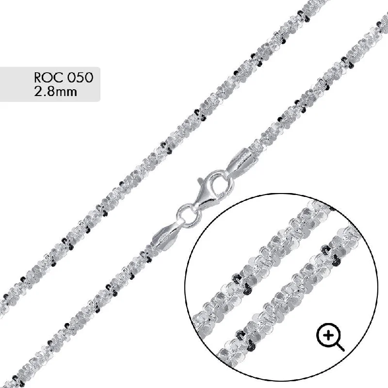 women custom bracelets -Roc 050 Sterling Silver Chain or Bracelet 2.8mm - CH514