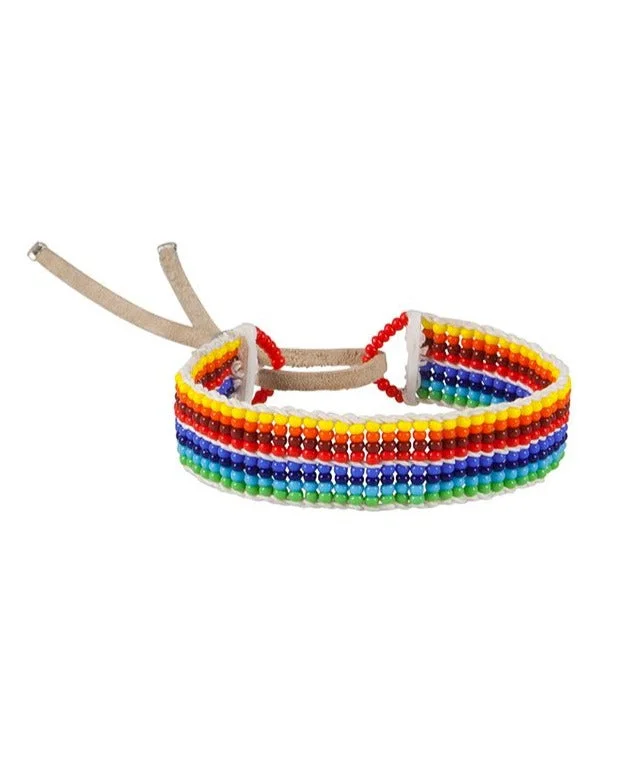 women oversized bangles -Narrow Rainbow Warrior Bracelet - ASSORTED RAINBOW