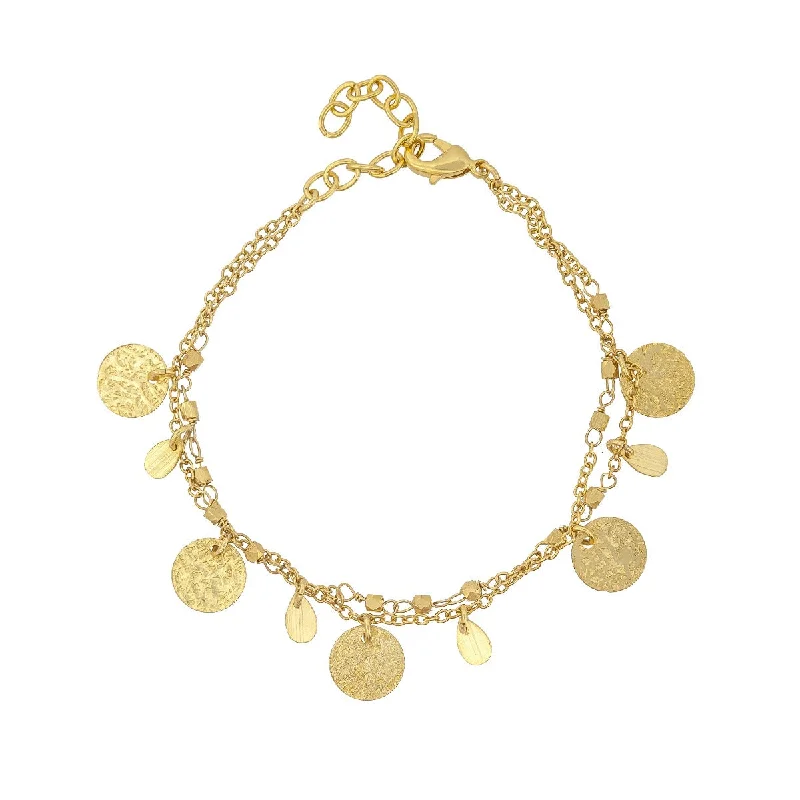 women cuff bracelets -Athens Gold Coin Bracelet