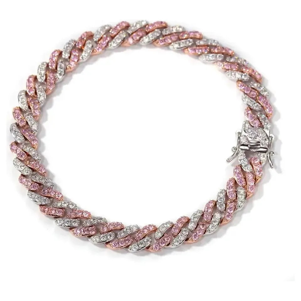 women braided bracelets -Brave Spirit Chain Bracelet - Pink