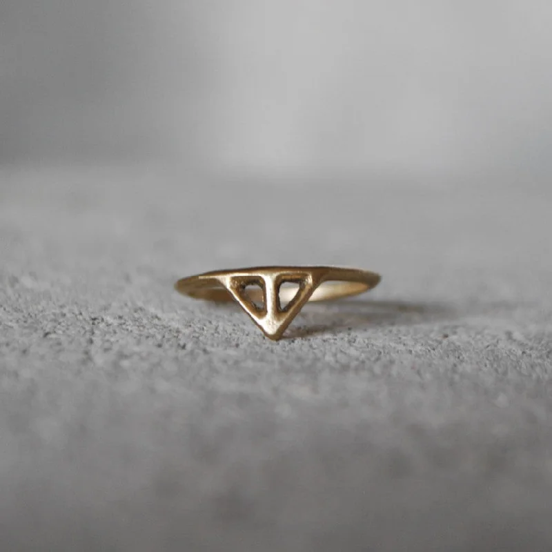 women platinum rings -Taika Small Ring Bronze