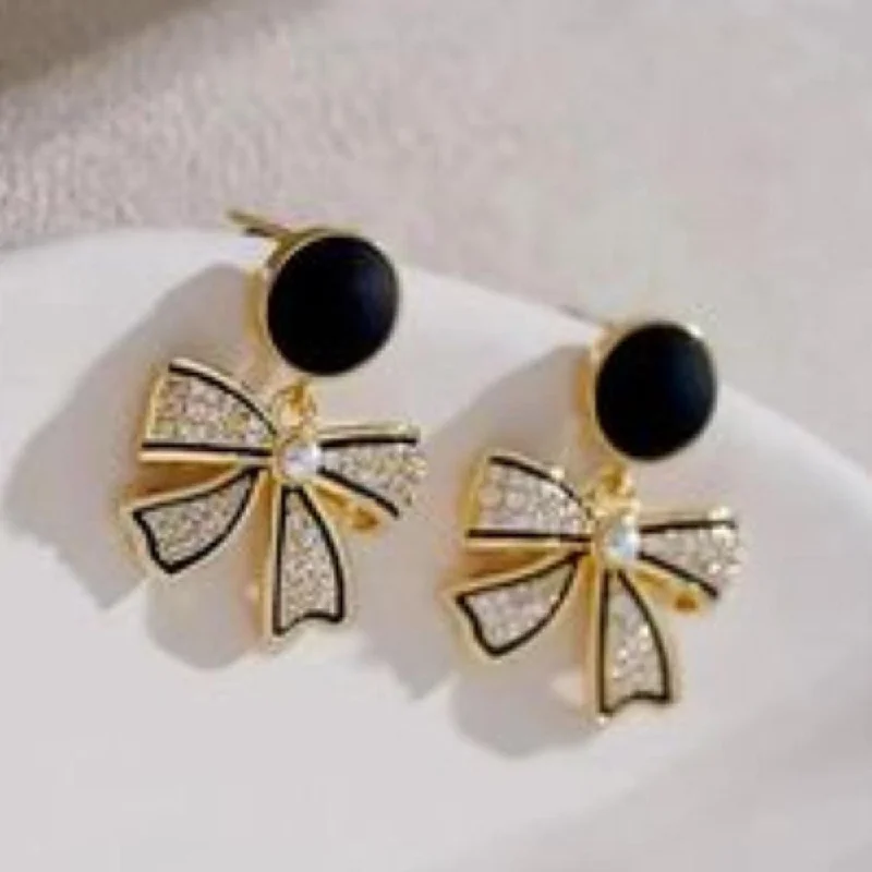 women statement drop earrings -VF Collection Gold Plated Austrian Stone Studs Earrings